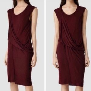 All saints Sabie drapped dress